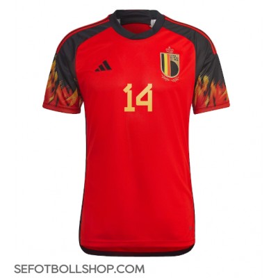 Billiga Belgien Dries Mertens #14 Hemma fotbollskläder VM 2022 Kortärmad